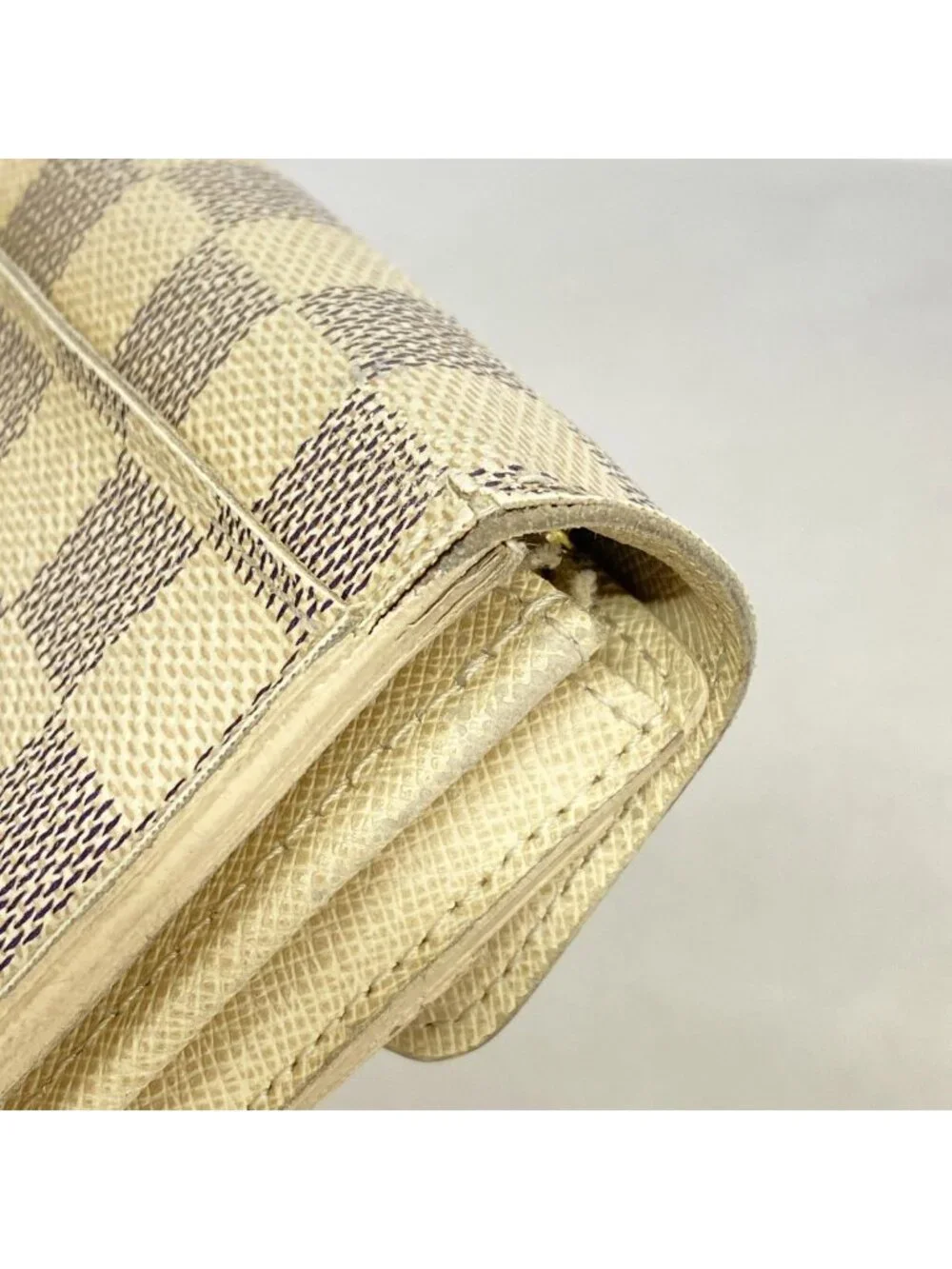 Louis Vuitton Wallet Damier Azur Portefeuille Sarah White